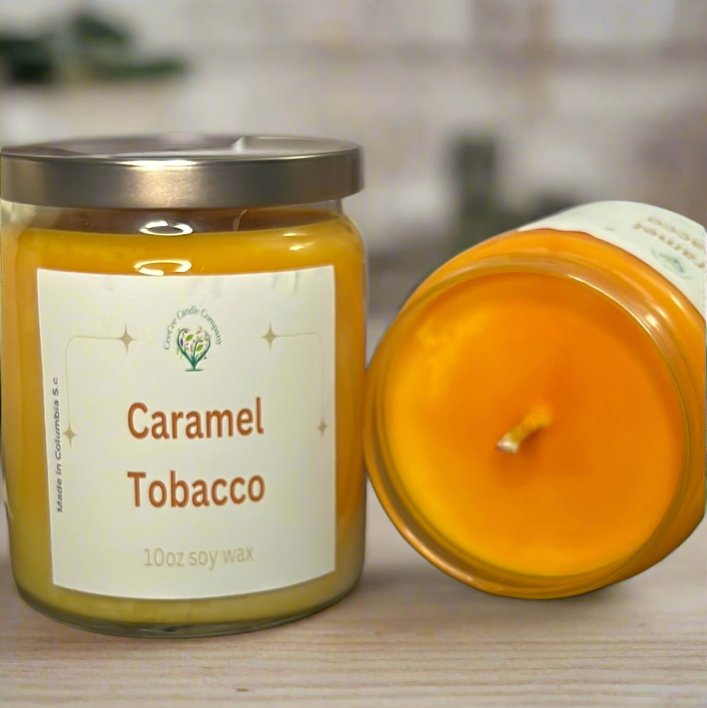 Caramel tobacco soy candle