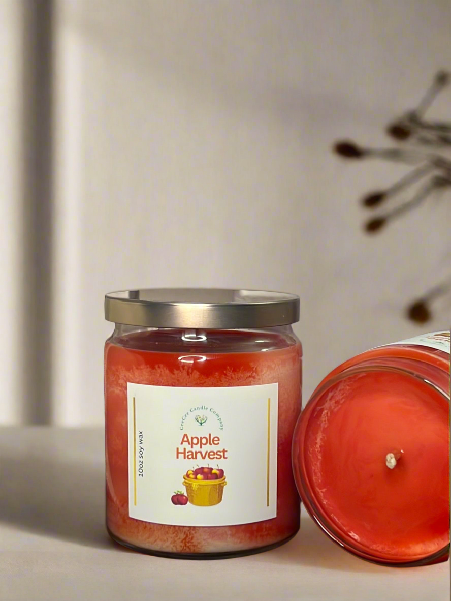 Apple harvest open face soy candle 